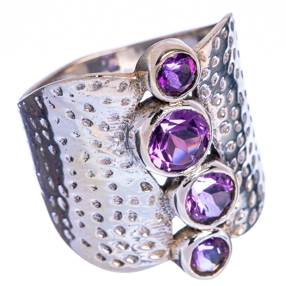 Faceted Amethyst Ring Size 8.75 (925 Sterling Silver) R147246