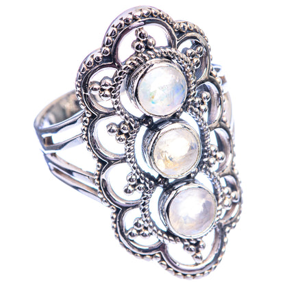 Rainbow Moonstone Ring Size 8.75 (925 Sterling Silver) R142240