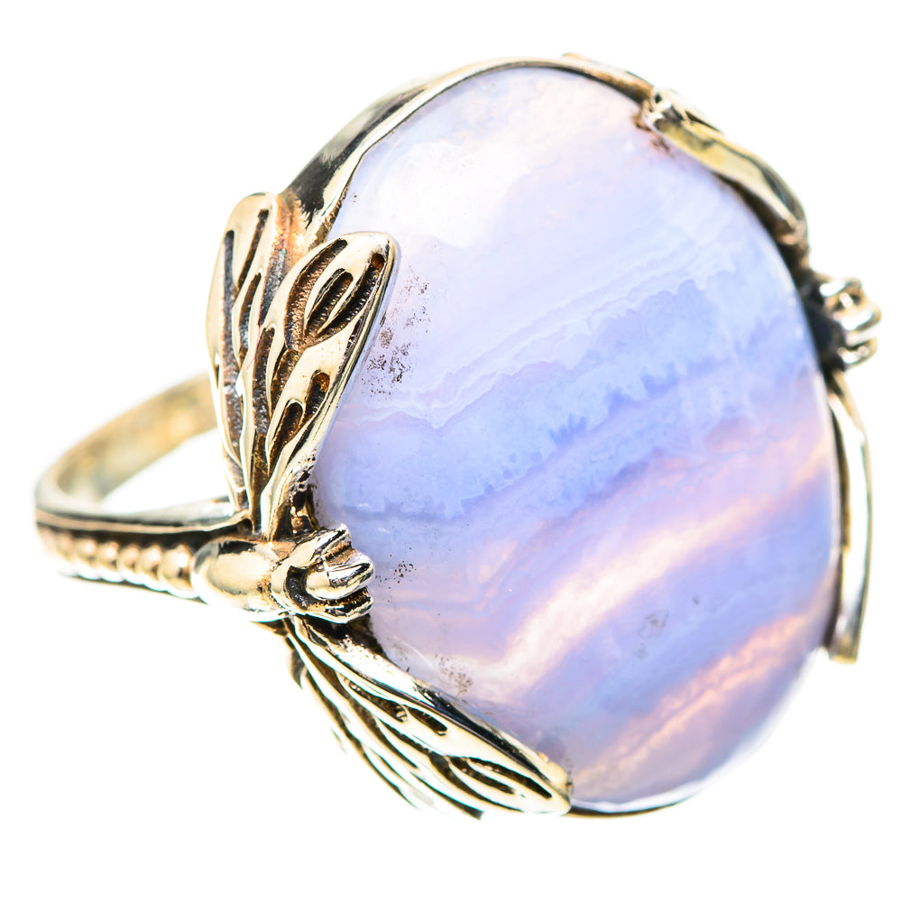 Blue Lace Agate 925 Sterling Silver Ring Size 7 (925 Sterling Silver) RING139378