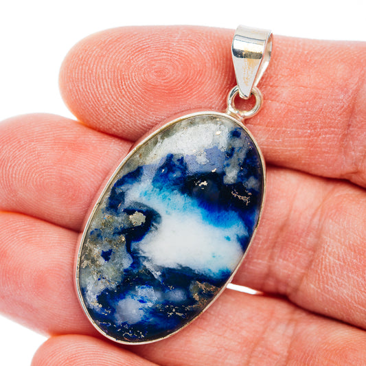 Premium Afghanite Pendant 1 3/4" (.925 Sterling Silver)