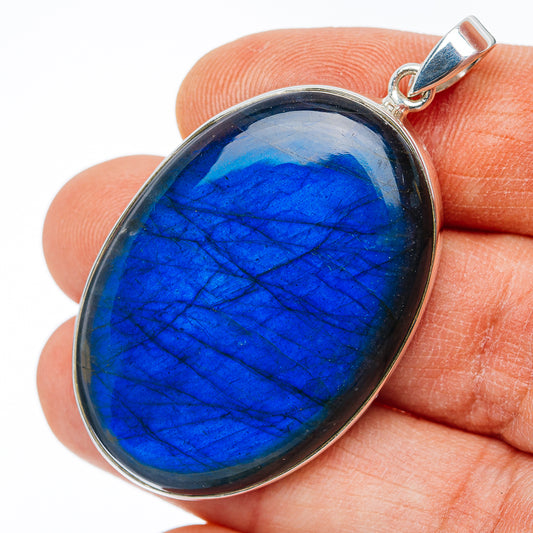 Premium Labradorite Pendant 2" (.925 Sterling Silver)