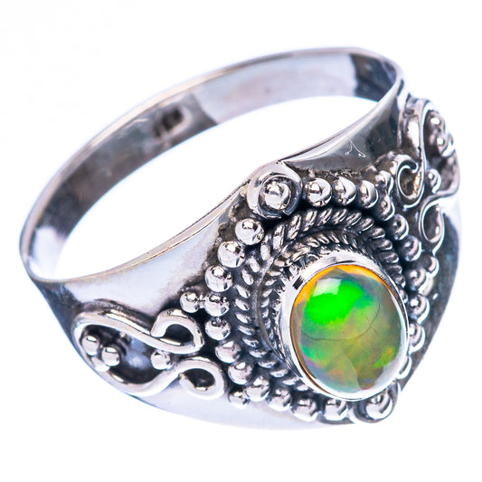 Rare Ethiopian Opal Ring Size 8.25 (925 Sterling Silver) R4437