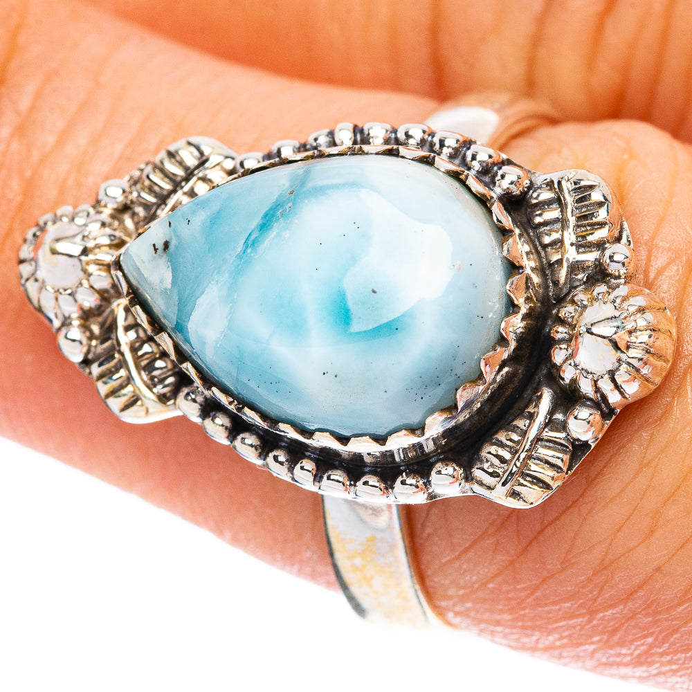 Larimar Ring Size 7 (925 Sterling Silver) R4561