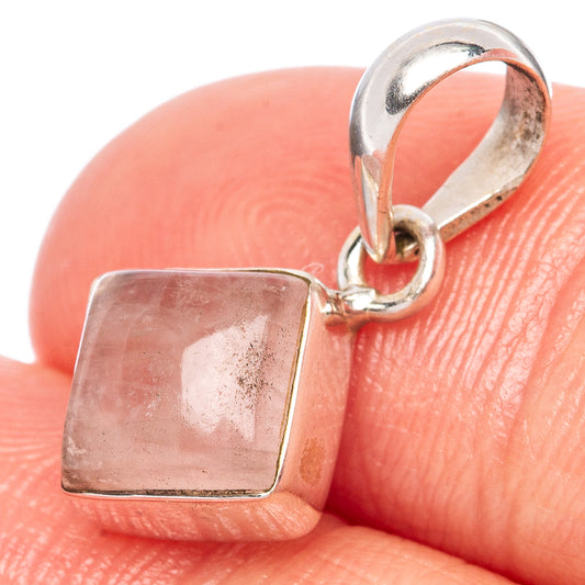 Rose Quartz Dainty Pendant 3/4" (925 Sterling Silver) P43529