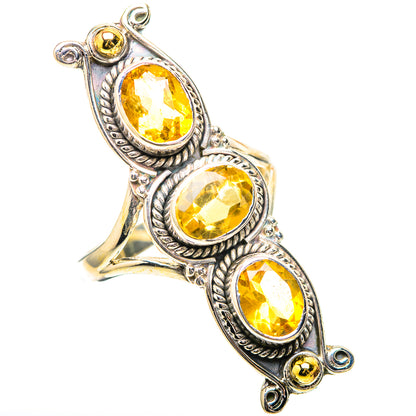 Large Faceted Citrine 925 Sterling Silver Ring Size 8.75 (925 Sterling Silver) RING139509