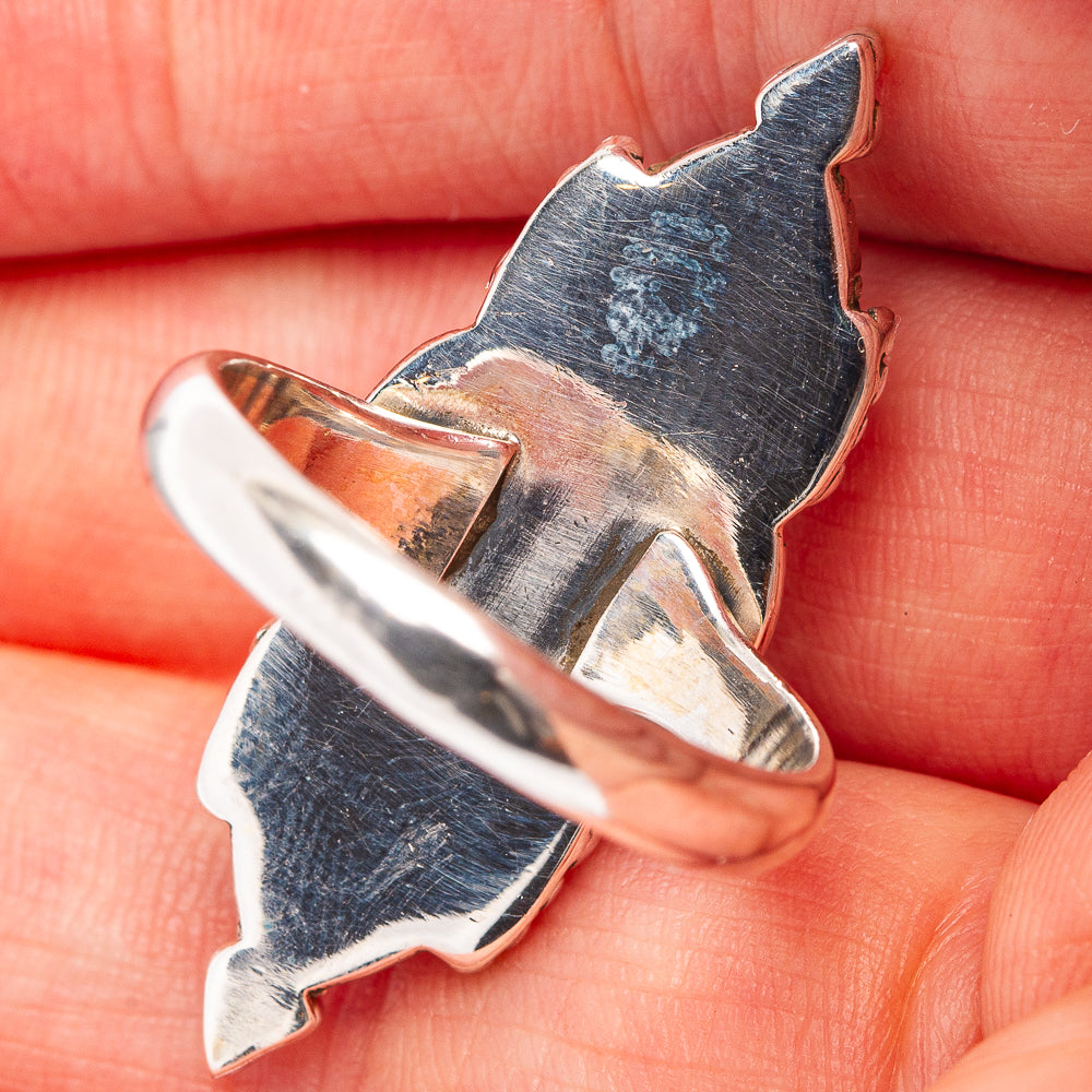 Pink Moonstone Ring Size 7 (.925 Sterling Silver)