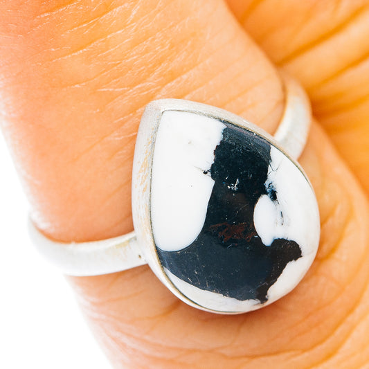 White Buffalo Turquoise Ring Size 7 (.925 Sterling Silver)