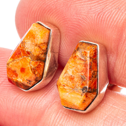 Faceted Sponge Coral Earrings 1/2" (925 Sterling Silver) E1609
