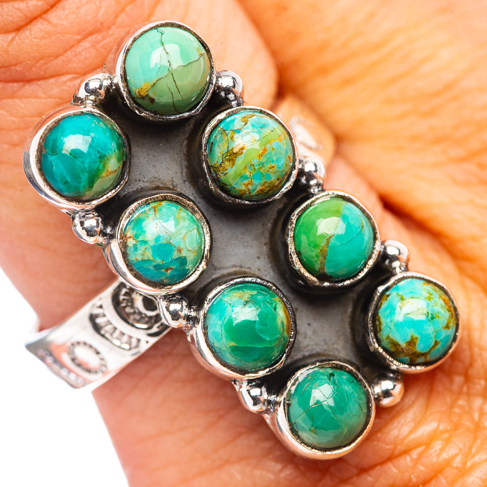 Exclusive Mohave Turquoise Ring Size 9 Adjustable (.925 Sterling Silver)