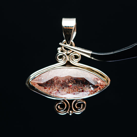 Premium Faceted Lepidocrocite Pendant 1 1/4" (.925 Sterling Silver)