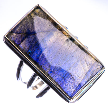Huge Labradorite 925 Sterling Silver Ring Size 11.5