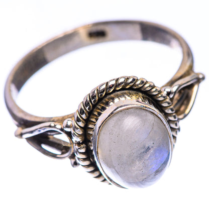 Rainbow Moonstone Dainty Ring Size 6 (925 Sterling Silver) R142595