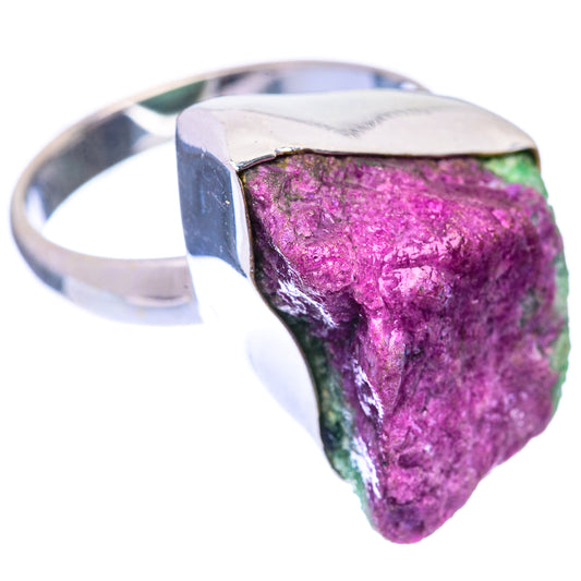 Large Rough Ruby Zoisite Ring Size 11 (925 Sterling Silver) R141041