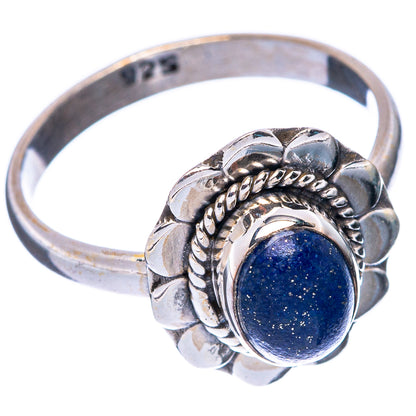 Lapis Lazuli Dainty Ring Size 6.75 (925 Sterling Silver) R5720