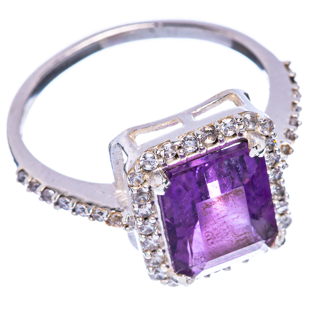 Faceted Amethyst Ring Size 8 (925 Sterling Silver) R146826