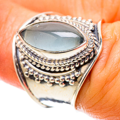 Natural Aquamarine Ring Size 6.5 (925 Sterling Silver) RING137886