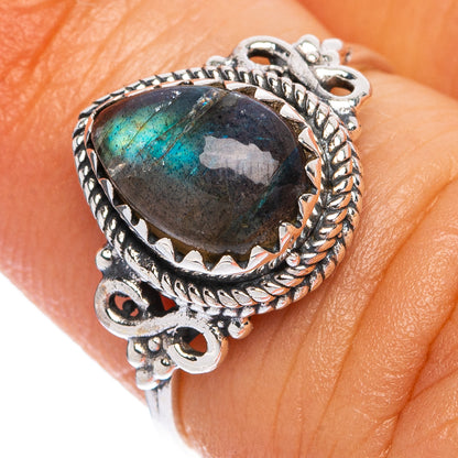 Labradorite Dainty Ring Size 5 (925 Sterling Silver) R145463
