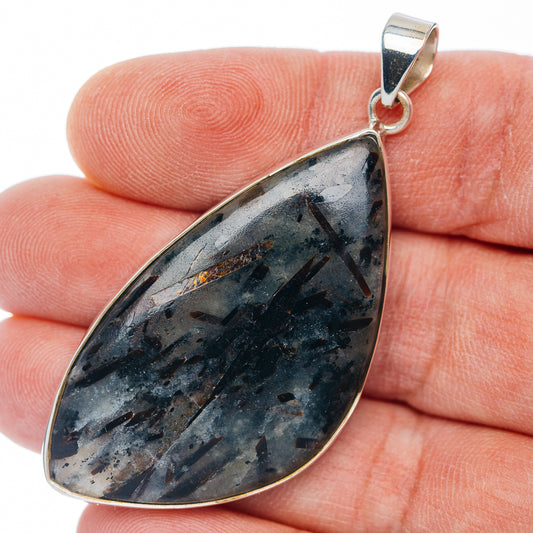 Premium Astrophyllite Pendant 2 3/8" (.925 Sterling Silver)