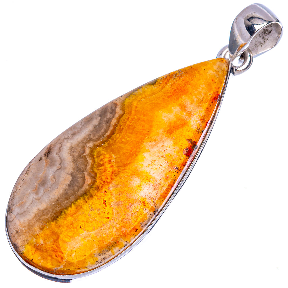 Bumble Bee Jasper Pendant 1 7/8" (925 Sterling Silver) P42159