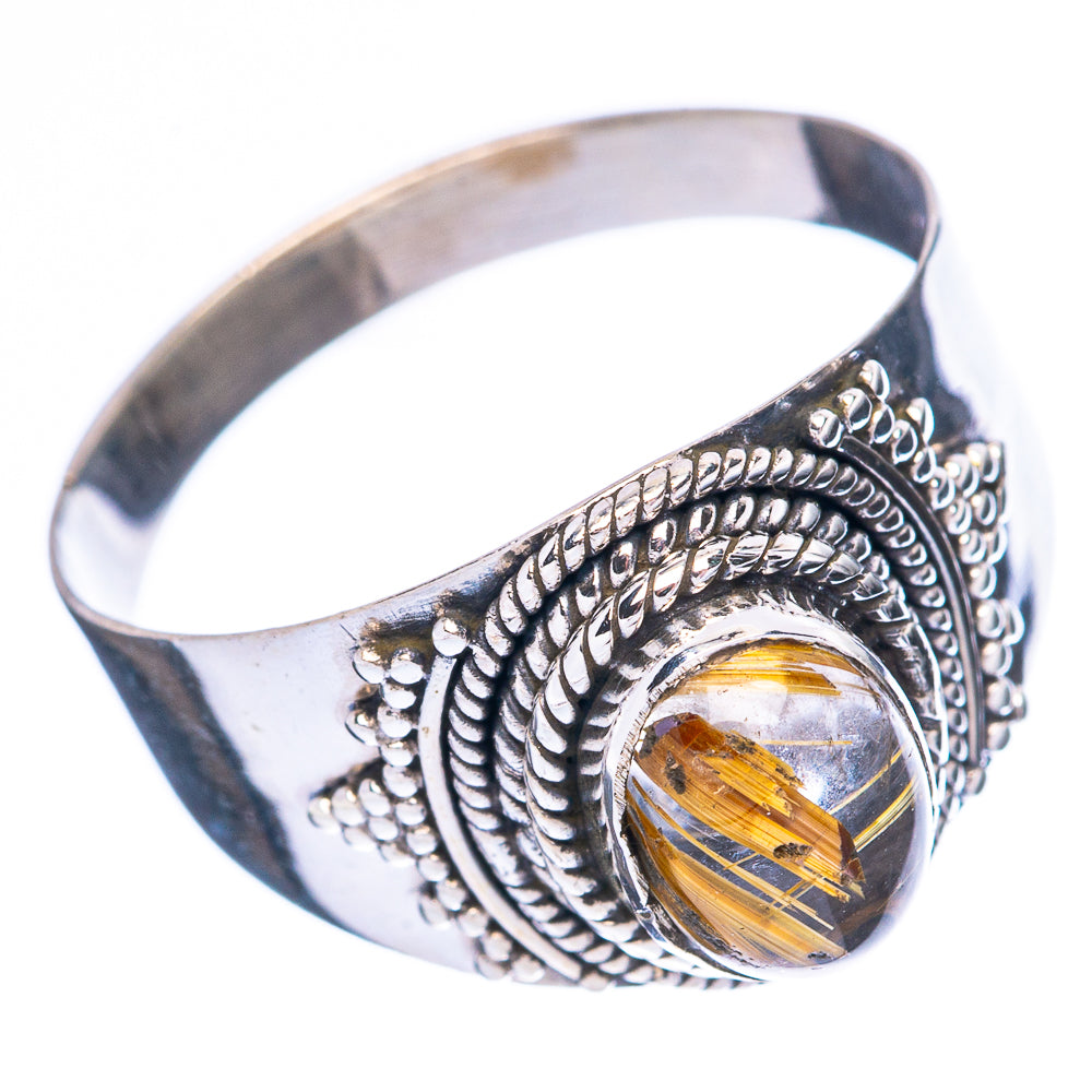 Rutilated Quartz Ring Size 8.5 (925 Sterling Silver) R3961