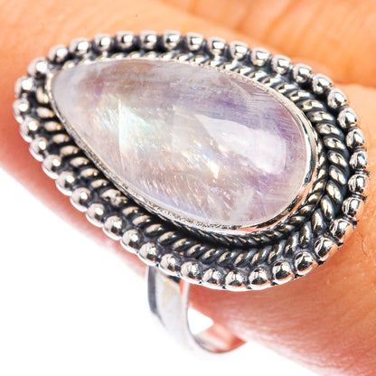 Rainbow Moonstone Ring Size 10 (925 Sterling Silver) RING143312