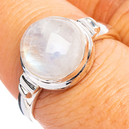 Rainbow Moonstone Ring Size 7.75 (.925 Sterling Silver)