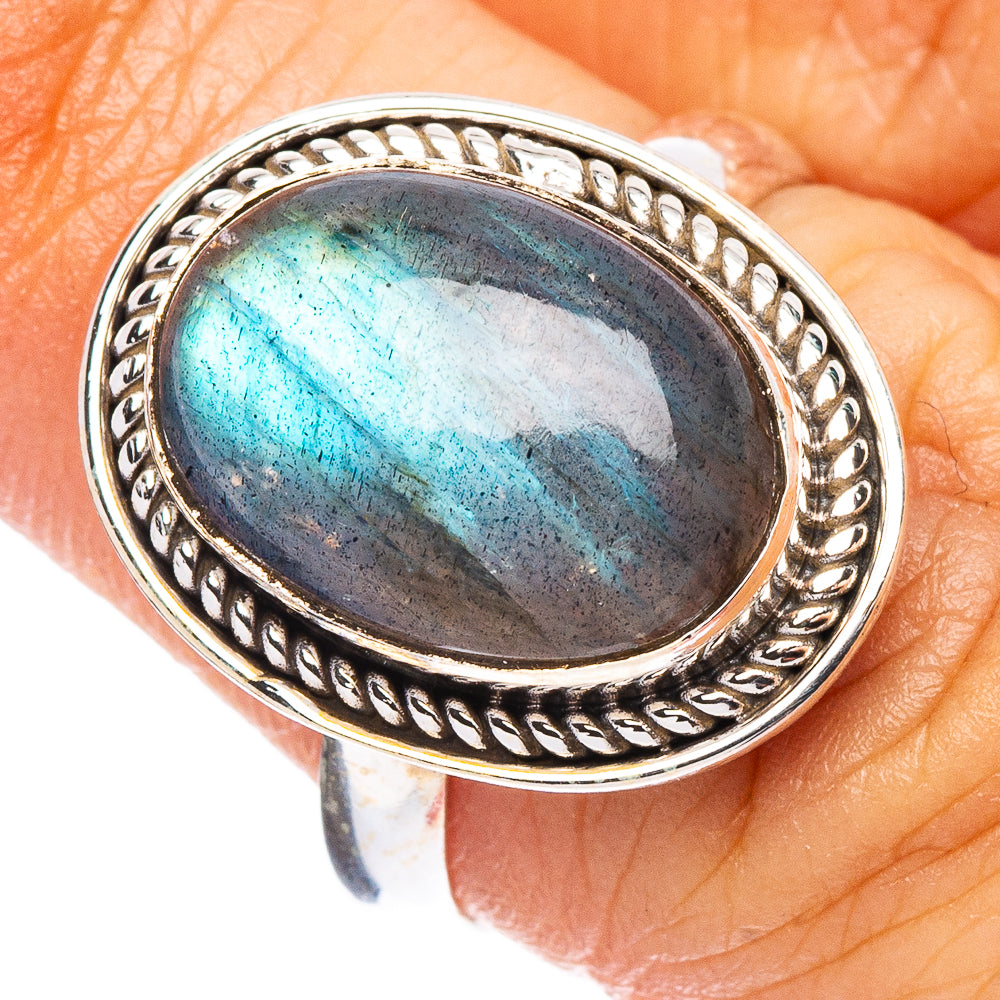 Labradorite Ring Size 6.75 (925 Sterling Silver) R7986