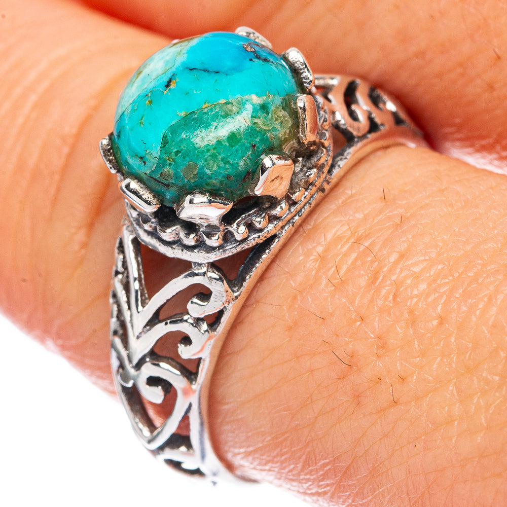 Rare Arizona Turquoise Ring Size 9 (925 Sterling Silver) R2864