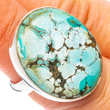 Premium Tibetan Turquoise Ring Size 6 Adjustable (.925 Sterling Silver)