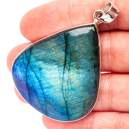 Premium Labradorite Pendant 2 1/4" (.925 Sterling Silver)