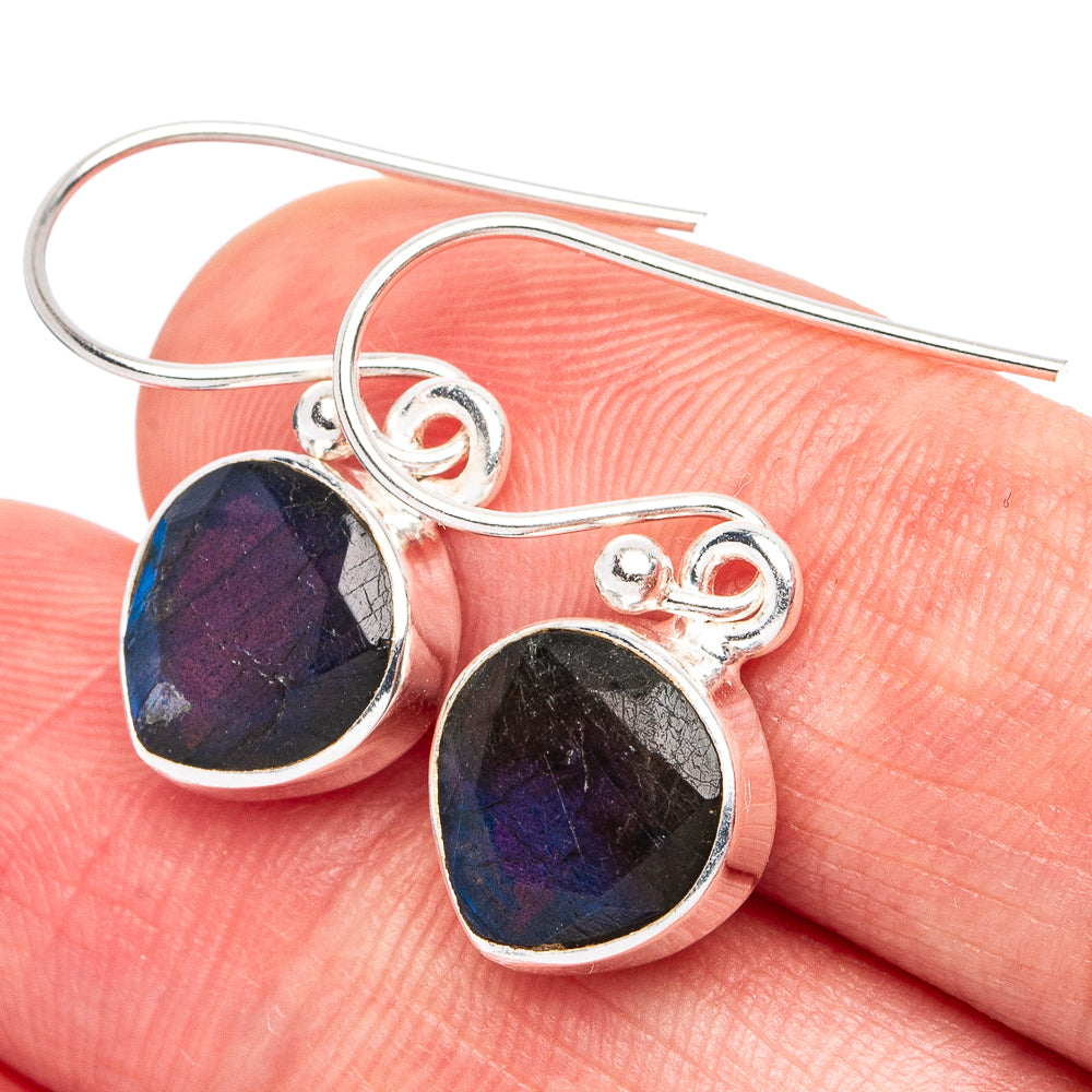 Labradorite Earrings 1 1/8" (925 Sterling Silver) E2968