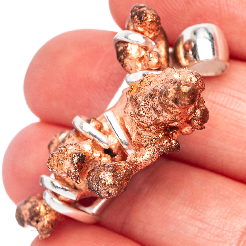 Raw Copper Nugget Pendant 1 3/8" (925 Sterling Silver) P41536