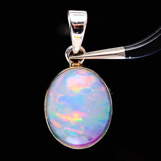 Premium Ethiopian Opal Pendant 1 1/8" (.925 Sterling Silver)