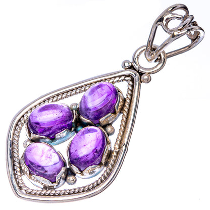 Amethyst Pendant 1 5/8" (925 Sterling Silver) P41001