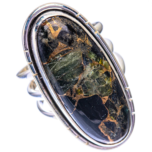 Large Mohave Black Onyx Ring Size 7.25 (925 Sterling Silver) R140670