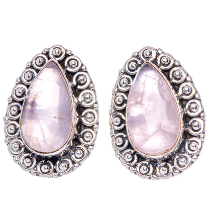 Rose Quartz Earrings 3/4" (925 Sterling Silver) E1512