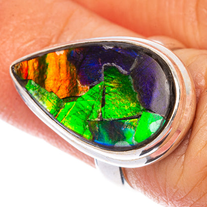 Rare Canadian Ammolite Ring Size 5 (925 Sterling Silver) R1510