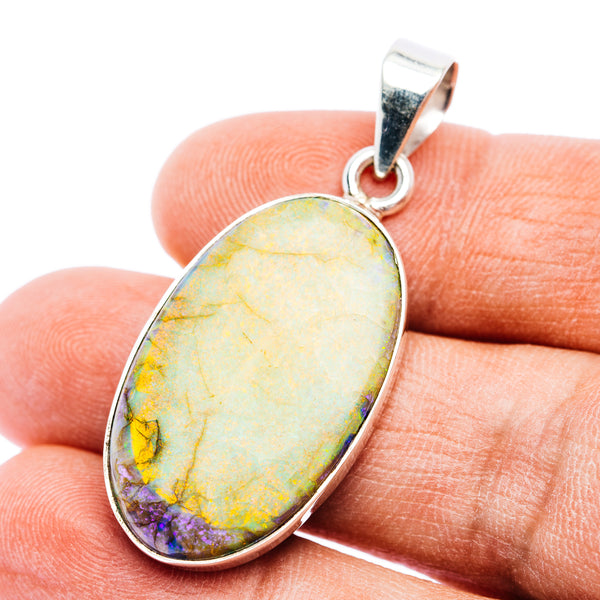 Monarch Opal Pendant 1 3/4" (.925 Sterling Silver)