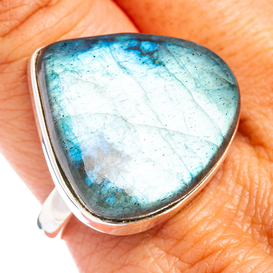 Premium Spectrolite Ring Size 10 Adjustable (.925 Sterling Silver)