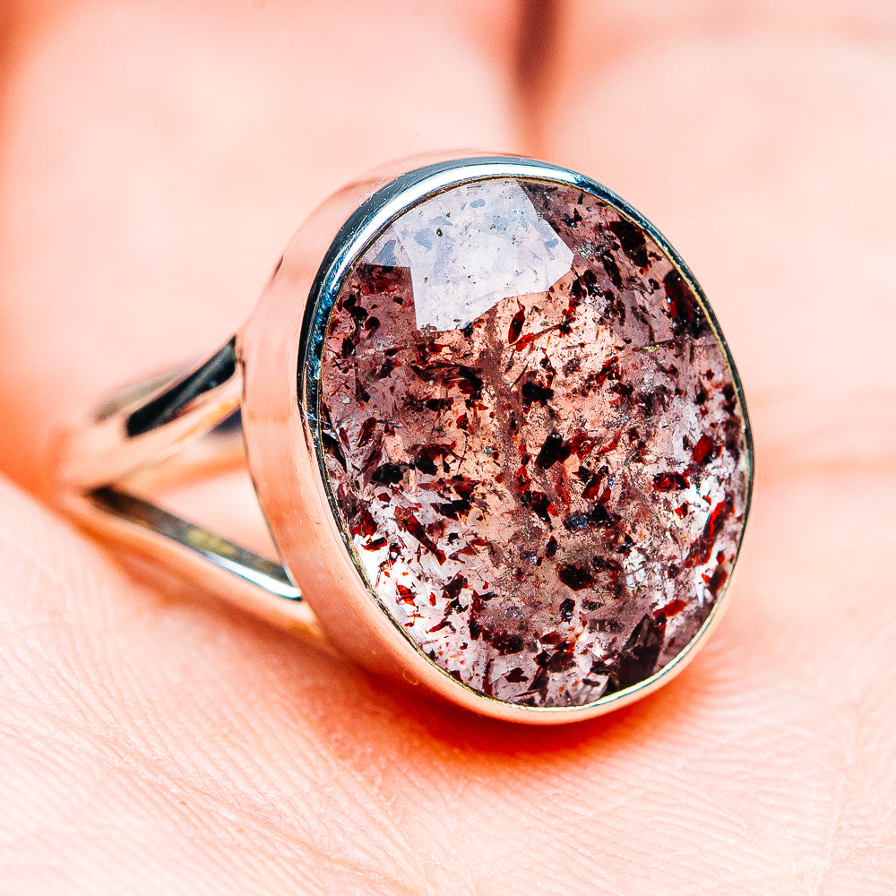 Premium Faceted Lepidocrocite Ring Size 6.75 (.925 Sterling Silver)