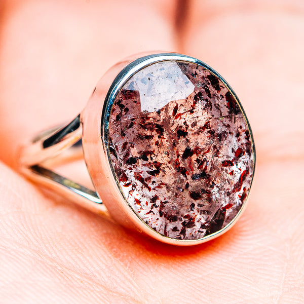 Premium Faceted Lepidocrocite Ring Size 6.75 (.925 Sterling Silver)
