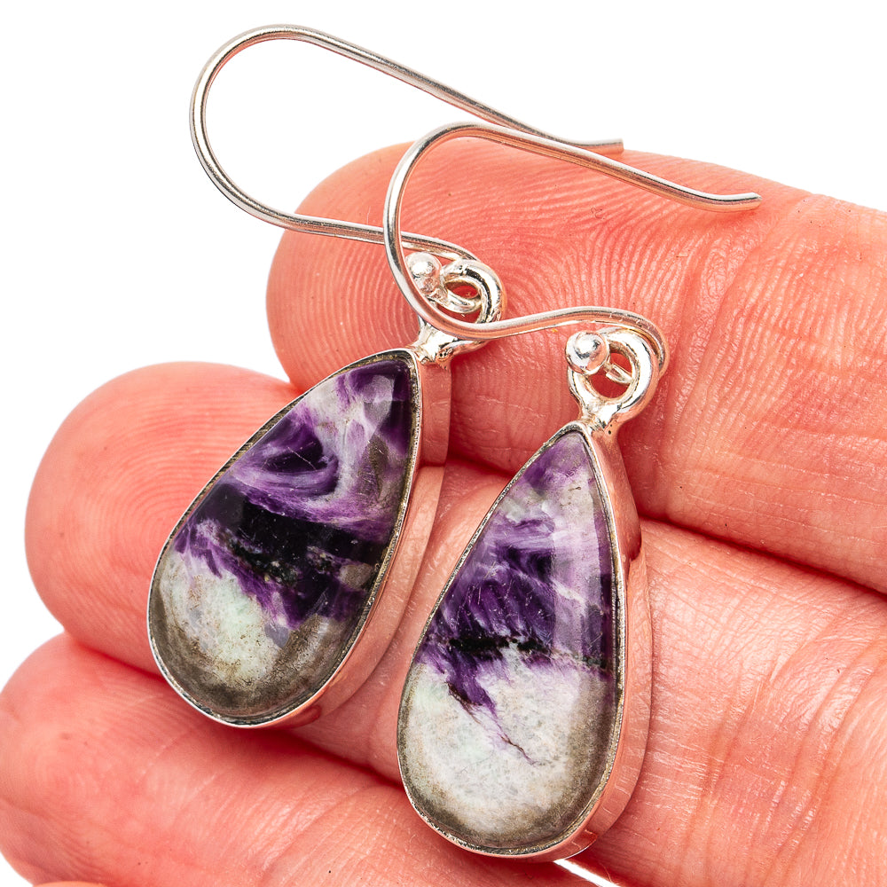 Kammererite Earrings 1 1/2" (925 Sterling Silver) E2812