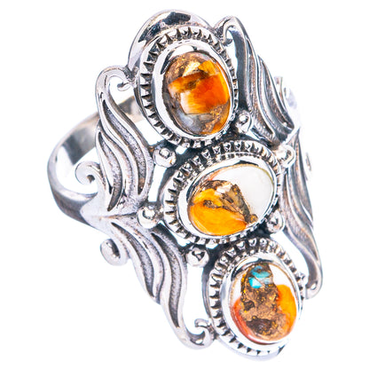 Spiny Oyster Turquoise Ring Size 9 (925 Sterling Silver) R4785