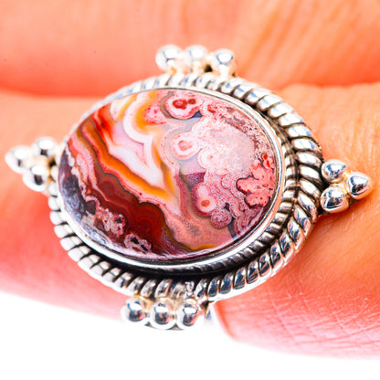Crazy Lace Agate Ring Size 7.25 (925 Sterling Silver) RING140087