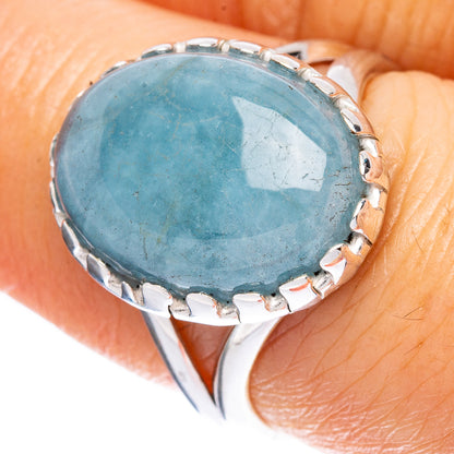 Aquamarine Ring Size 7.75 (925 Sterling Silver) R2327