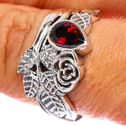Garnet Ring Size 8.75 (925 Sterling Silver) R146386