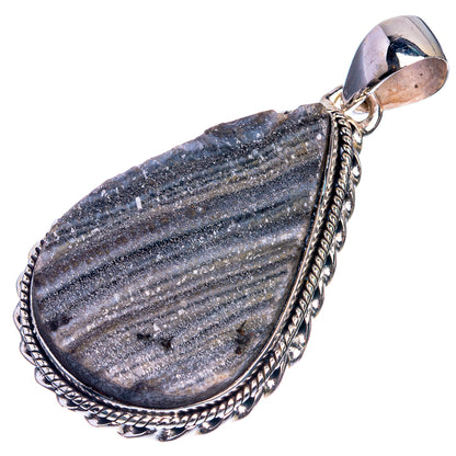 Desert Druzy 925 Sterling Silver Pendant 1 7/8"