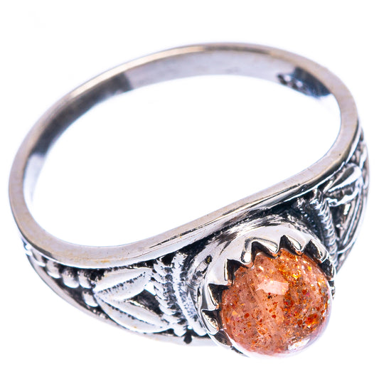 Sunstone Dainty Ring Size 6.5 (925 Sterling Silver) R5924