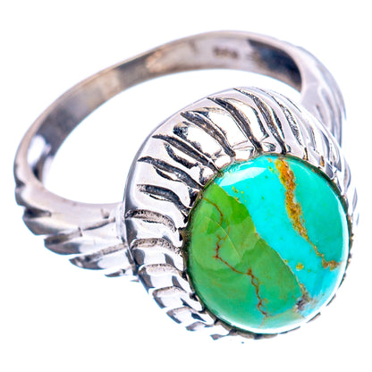 Mohave Turquoise Filigree Style Ring Size 6.75 (.925 Sterling Silver)