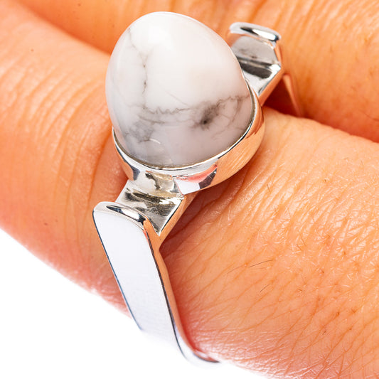 Asc Premium Howlite Ring Size 9 (925 Sterling Silver) R3520